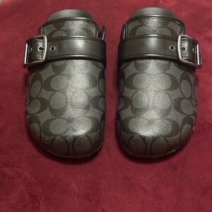 Coach Black Patterned Men's Loafers